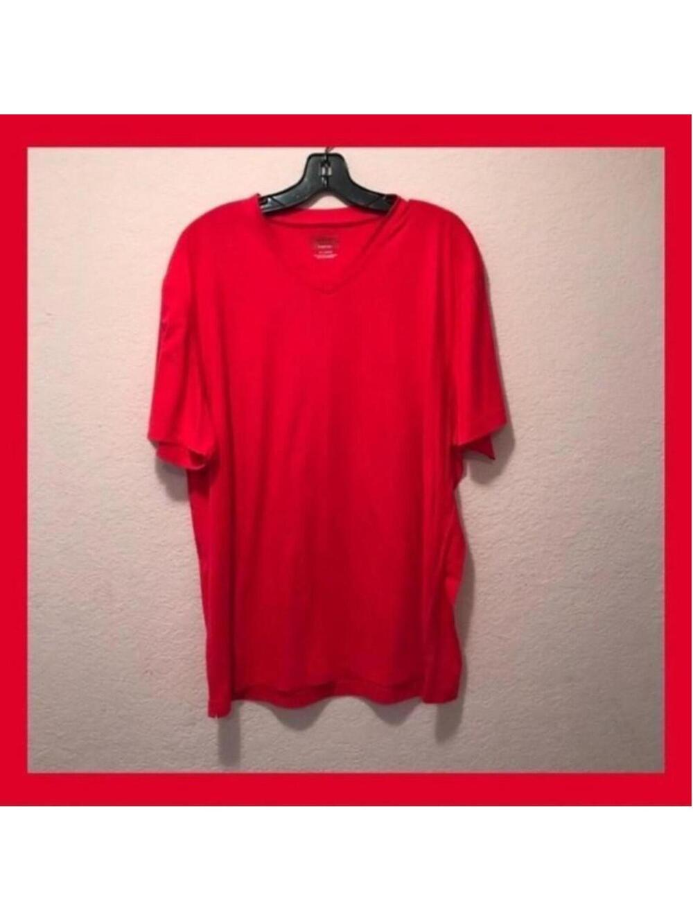 Alfani Red‎ V-Neck T-Shirt